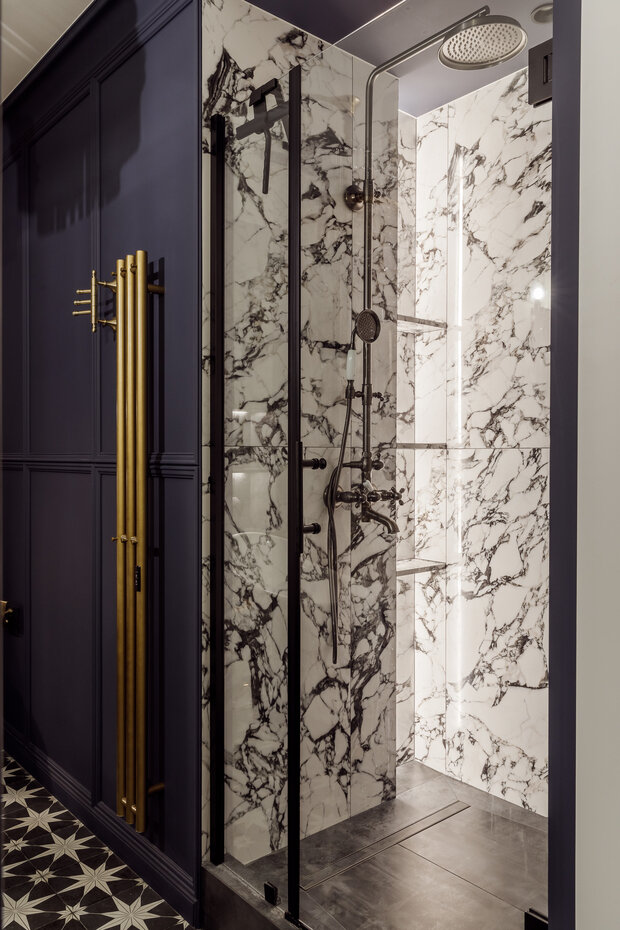 Фотография: Ванная в стиле Эклектика, Квартира, Проект дня, 3 комнаты, Более 90 метров, Тюмень, современный с элементами лофта, эклектика с элементами классики, Анна Селиванова – фото на INMYROOM