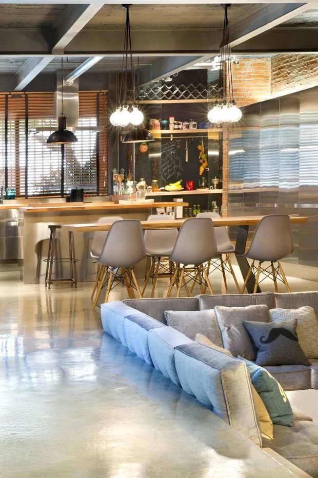 Фотография: Кухня и столовая в стиле Лофт, Дом, Дома и квартиры – фото на INMYROOM