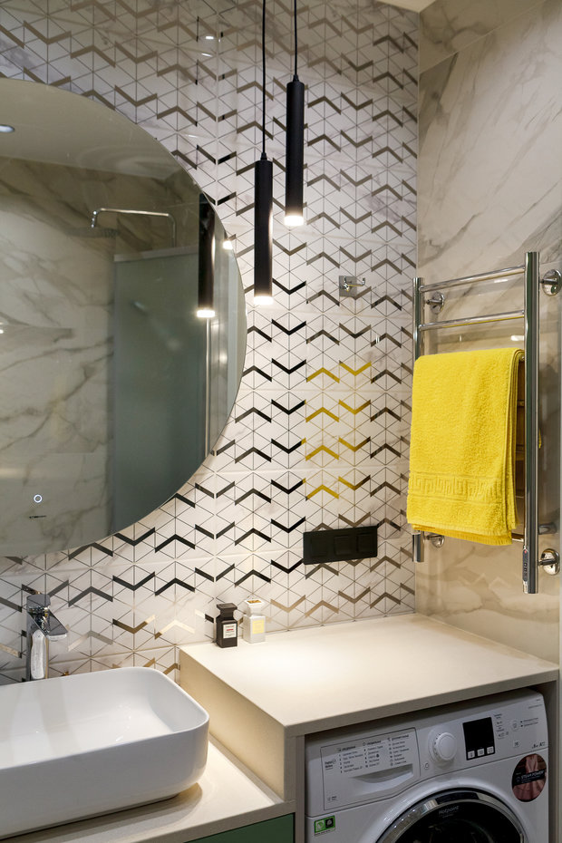 Фотография: Ванная в стиле Современный, Квартира, Студия, Проект недели, Москва, до 40 метров, Надежда Требухина – фото на INMYROOM