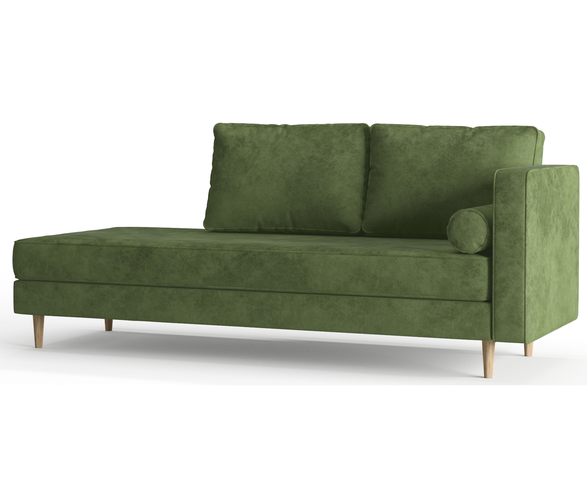 Кушетка-диван Джаз в обивке из велюра темно-зеленого цвета