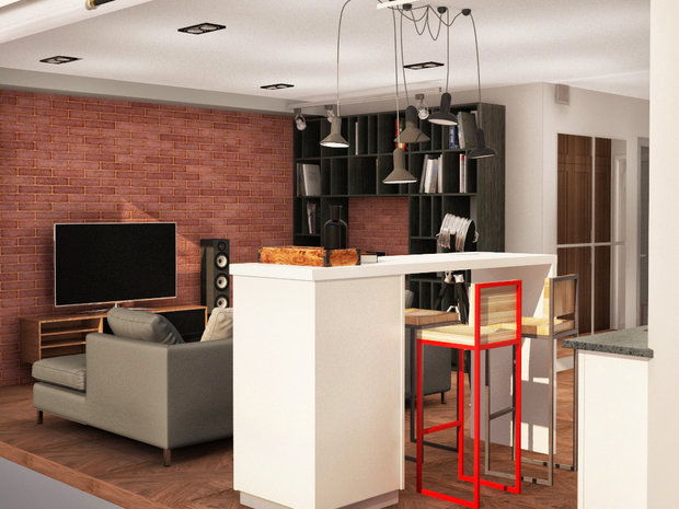 Фотография: Гостиная в стиле Лофт, Современный – фото на INMYROOM