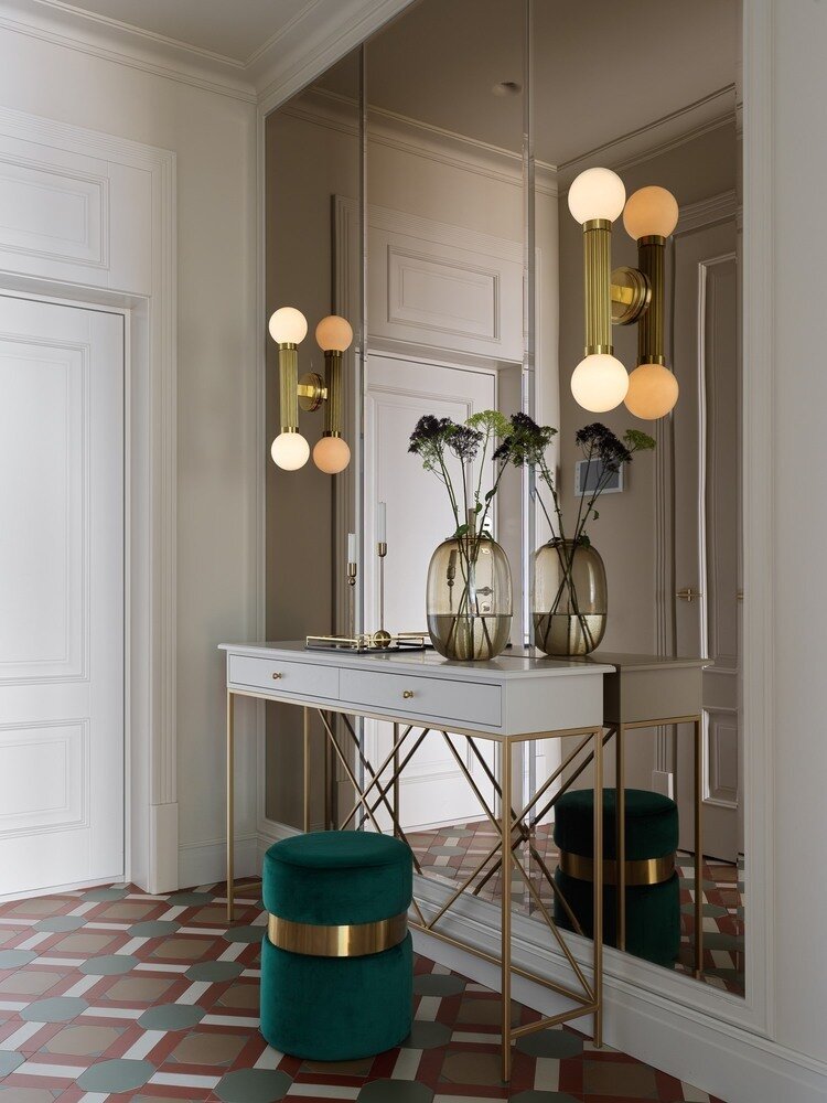 Фотография: Прихожая в стиле Классический, Современный, Эклектика, Квартира, Проект недели, Москва, Монолитный дом, 3 комнаты, 60-90 метров, Вероника Князева – фото на INMYROOM