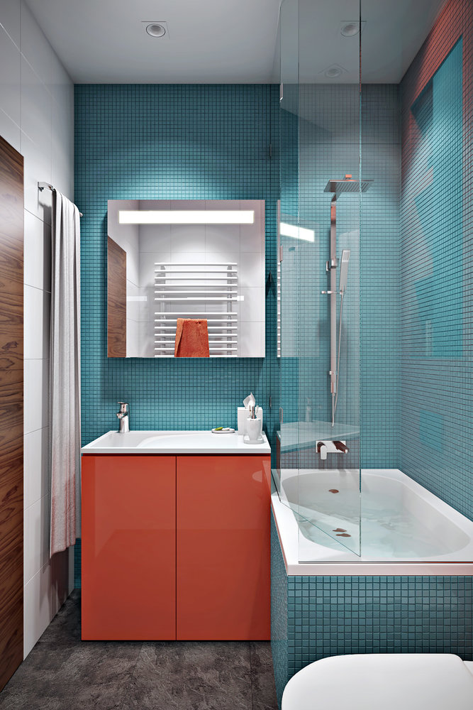 Фотография: Ванная в стиле Минимализм, Лофт, Современный, Квартира, Проект недели, Московская область, П-44, Панельный дом, Переделкино Ближнее, Cultura-дизайн, 3 комнаты, 60-90 метров – фото на INMYROOM Фотография: Ванная в стиле Минимализм, Лофт, Современный, Квартира, Проект недели, Московская область, П-44, Панельный дом, Переделкино Ближнее, Cultura-дизайн, 3 комнаты, 60-90 метров – фото на INMYROOM