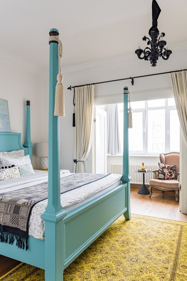 Фотография: Спальня в стиле Восточный, Эклектика, Винтажный, Квартира, Проект недели, Блочный дом, 3 комнаты, Более 90 метров, Уфа, Юлия Мусина, Александр Сафаров, PRSPKT Architects – фото на INMYROOM