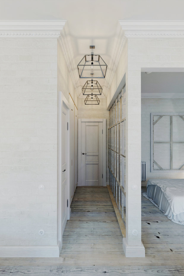 Фотография: Прихожая в стиле Лофт, Скандинавский, Квартира, Цвет в интерьере, Дома и квартиры, Белый – фото на INMYROOM