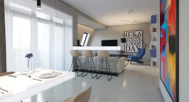 Фото из портфолио Пентхаус в стиле Лофт – фотографии дизайна интерьеров на INMYROOM