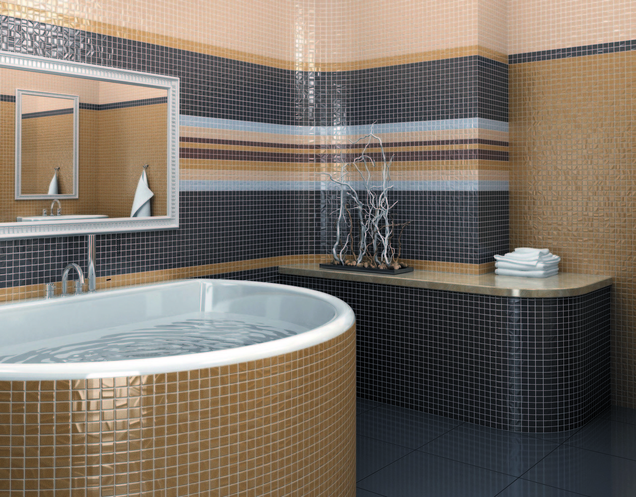 Фотография: Ванная в стиле Современный, Кухня и столовая, Интерьер комнат, Бассейн, Кухонный фартук – фото на INMYROOM Фотография: Ванная в стиле Современный, Кухня и столовая, Интерьер комнат, Бассейн, Кухонный фартук – фото на INMYROOM