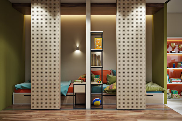 Фотография: Детская в стиле Минимализм, Лофт, Современный, Квартира, Проект недели, Московская область, П-44, Панельный дом, Переделкино Ближнее, Cultura-дизайн, 3 комнаты, 60-90 метров – фото на INMYROOM