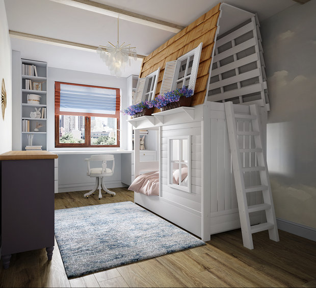 Фотография: Детская в стиле Эко, Классический, Квартира, Проект недели, Москва, 3 комнаты, 60-90 метров, Светлана Удзилаури – фото на INMYROOM