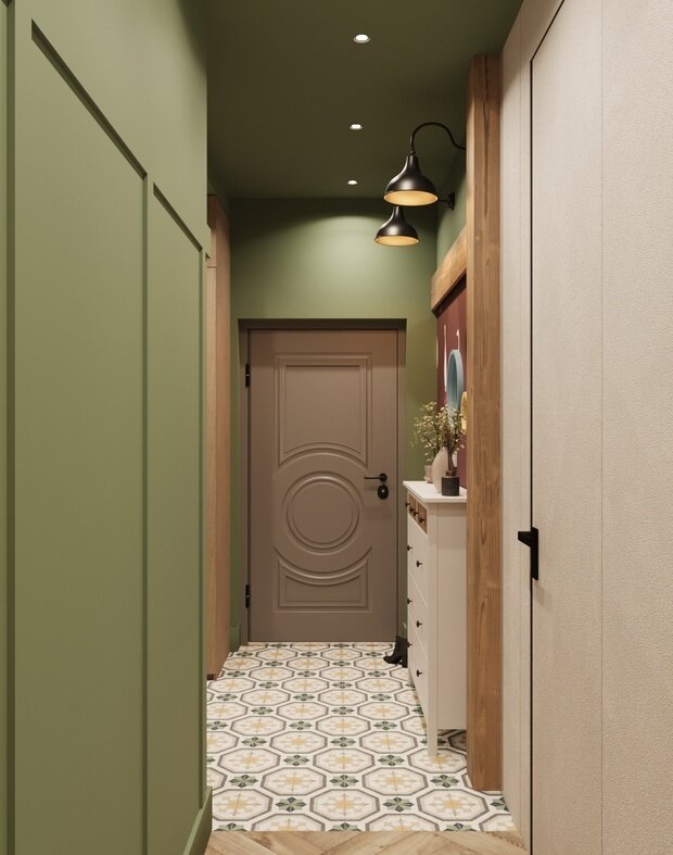 Фотография: Прихожая в стиле Современный, Эклектика, Квартира, Проект дня, Москва, 1 комната, 40-60 метров, современный с элементами эклектики, фото интерьера, дизайн интерьера фото – фото на INMYROOM