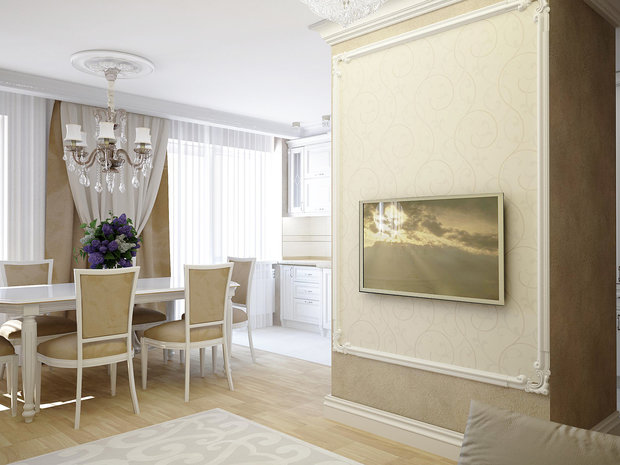 Фото из портфолио Гостиная.Двухуровневая квартира г. Иркутск – фотографии дизайна интерьеров на INMYROOM