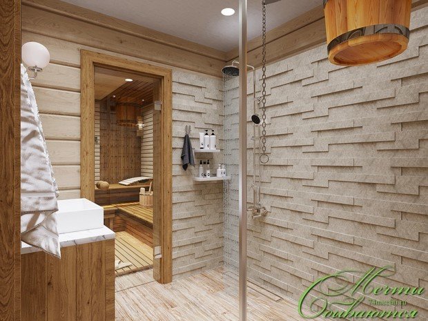 Фото из портфолио Баня как территория отдыха – фотографии дизайна интерьеров на INMYROOM