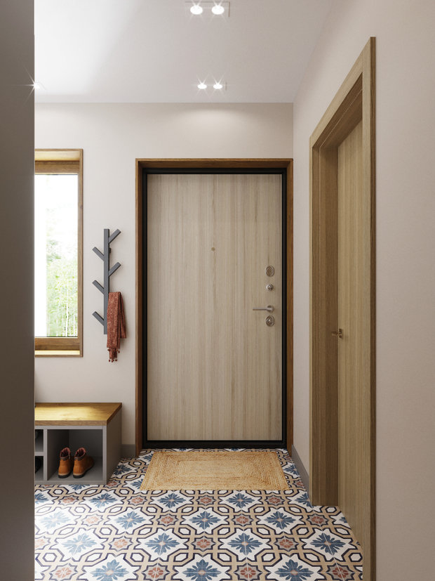 Фотография: Прихожая в стиле Современный, Скандинавский, Дом, Проект недели, Дача, Новосибирск, 3 комнаты, 60-90 метров, DS Mango – фото на INMYROOM
