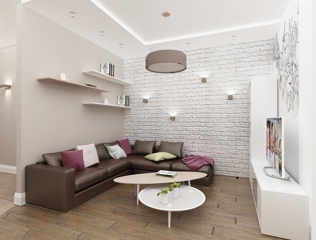 Фото из портфолио Фьюжн в однокомнатной квартире – фотографии дизайна интерьеров на INMYROOM