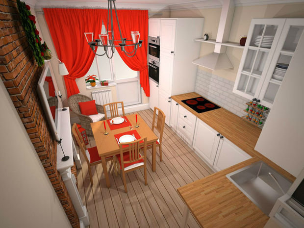 Фото из портфолио Кухня: 12,6 кв.м – фотографии дизайна интерьеров на INMYROOM