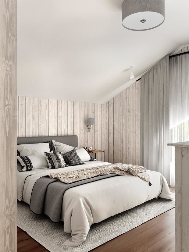Фотография: Спальня в стиле Скандинавский, Дом, Проект недели, Дом и дача, Ленинградская область, 4 и больше, Более 90 метров, Анастасия Рамазанова – фото на INMYROOM