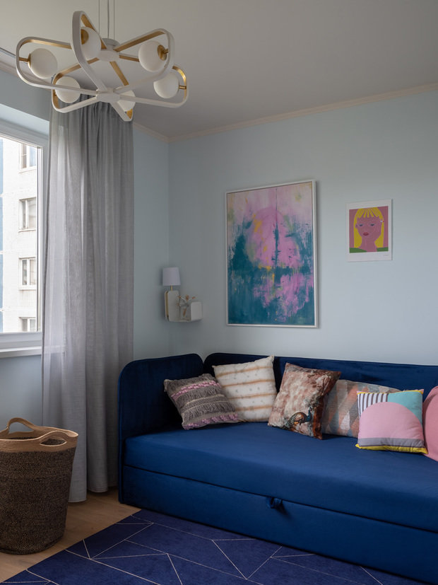 Фотография: Детская в стиле Скандинавский, Современный, Квартира, Проект дня, Москва, П-30, Панельный дом, 3 комнаты, 40-60 метров, Ирина Ежова – фото на INMYROOM