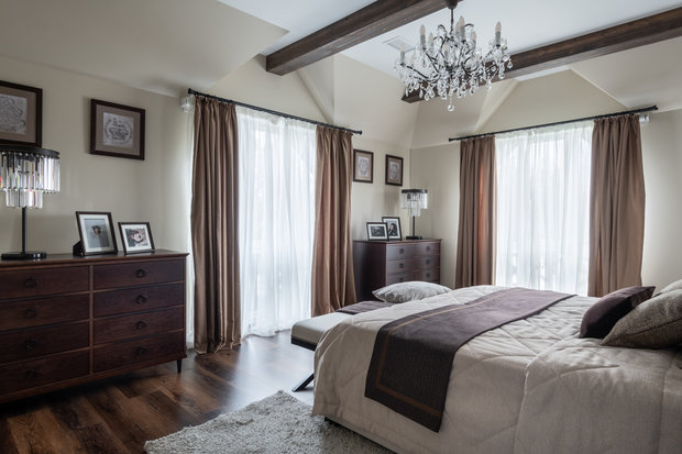Фотография: Спальня в стиле Прованс и Кантри, Классический, Дом, Проект недели, Нахабино, 4 и больше, Более 90 метров, Вера Шеверденок, Roomba Interior – фото на INMYROOM
