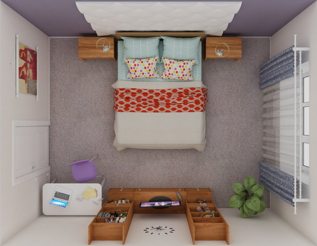 Фото из портфолио Спальня с 3D-панелями – фотографии дизайна интерьеров на INMYROOM