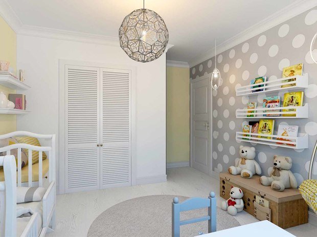 Фото из портфолио "Солнце и небо". Проект квартиры 78 кв.м. – фотографии дизайна интерьеров на INMYROOM