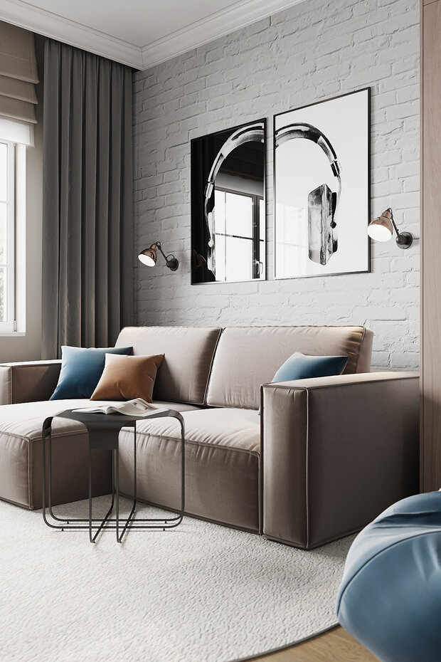 Фотография: Гостиная в стиле Лофт, Современный, Эклектика, Классический, Дом, Проект недели, Дом и дача, 4 и больше, Более 90 метров, Нижегородская область, Ольга Матренина – фото на INMYROOM