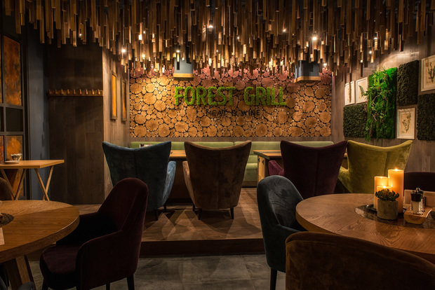 Фото из портфолио Дизайнер интерьера Курск. Ресторан FOREST GRILL – фотографии дизайна интерьеров на INMYROOM