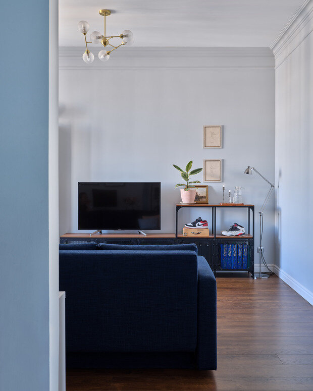 Фотография: Гостиная в стиле Современный, Квартира, Проект недели, Казахстан, Астана, 2 комнаты, 60-90 метров, Евгения Мараськова-Григорянц – фото на INMYROOM