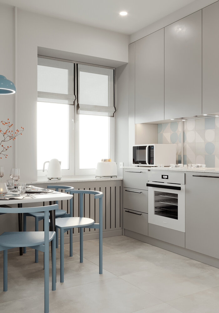 Фотография: Кухня и столовая в стиле Современный, Квартира, Проект недели, Москва, 40-60 метров, Башня Вулыха, Студия Василисы Максимаджи, Василиса Максимаджи – фото на INMYROOM Фотография: Кухня и столовая в стиле Современный, Квартира, Проект недели, Москва, 40-60 метров, Башня Вулыха, Студия Василисы Максимаджи, Василиса Максимаджи – фото на INMYROOM