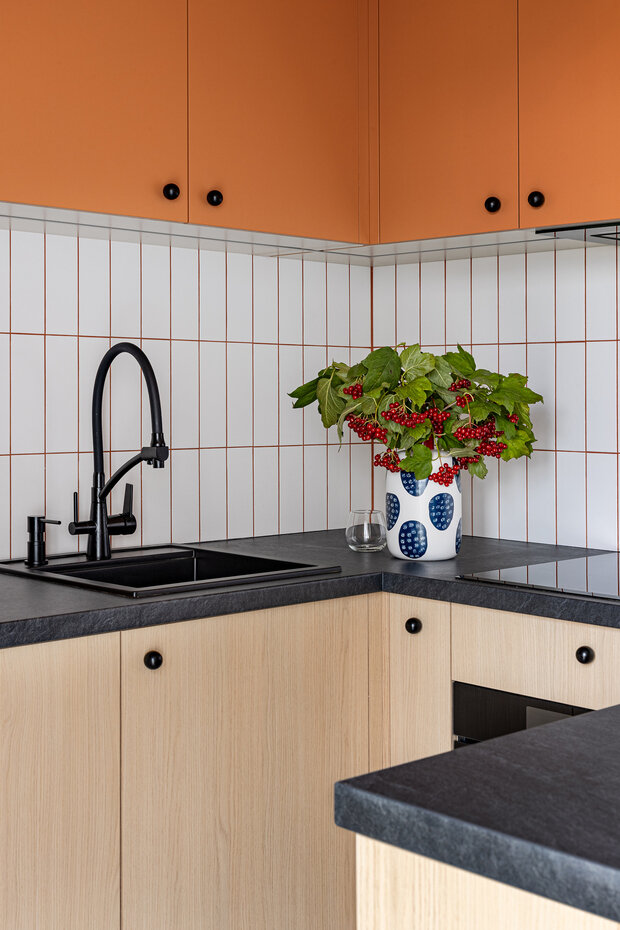 Фотография: Кухня и столовая в стиле Современный, Квартира, Проект дня, Минск, Монолитный дом, 3 комнаты, 40-60 метров, современный с элементами минимализма и скандинавского стиля, фото интерьера, дизайн интерьера фото, Виталий Савко – фото на INMYROOM