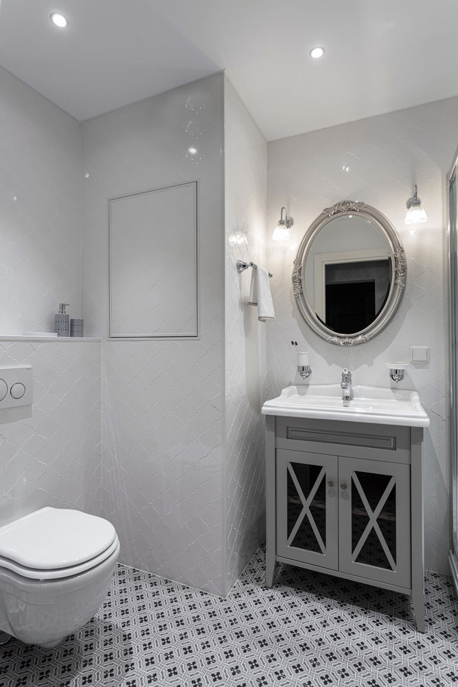 Фотография: Ванная в стиле Классический, Современный, Квартира, Проект недели, Москва, 3 комнаты, 60-90 метров, Елена Бодрова – фото на INMYROOM Фотография: Ванная в стиле Классический, Современный, Квартира, Проект недели, Москва, 3 комнаты, 60-90 метров, Елена Бодрова – фото на INMYROOM