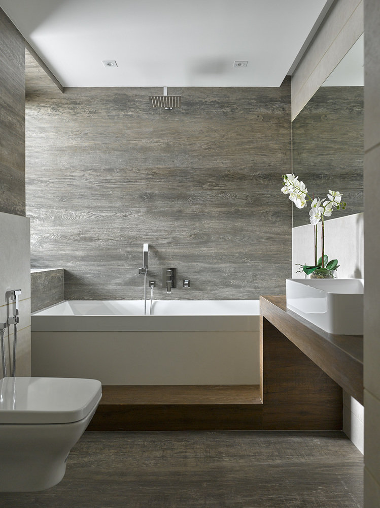 Фотография: Ванная в стиле Минимализм, Современный, Дом, Подмосковье, Московская область, Монолитный дом, Александра Федорова, 4 и больше, Более 90 метров, Эксклюзивные проекты, Марфино – фото на INMYROOM