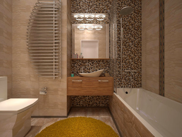 Фотография: Ванная в стиле Лофт, Квартира, Дома и квартиры, Перепланировка, Москва, Стена, Перегородки – фото на INMYROOM