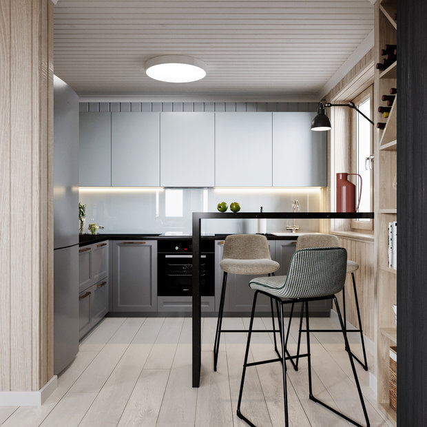 Фото из портфолио Загородный дом 30 м² – фотографии дизайна интерьеров на INMYROOM