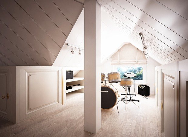 Фото из портфолио Мансарда жилого дома – фотографии дизайна интерьеров на INMYROOM