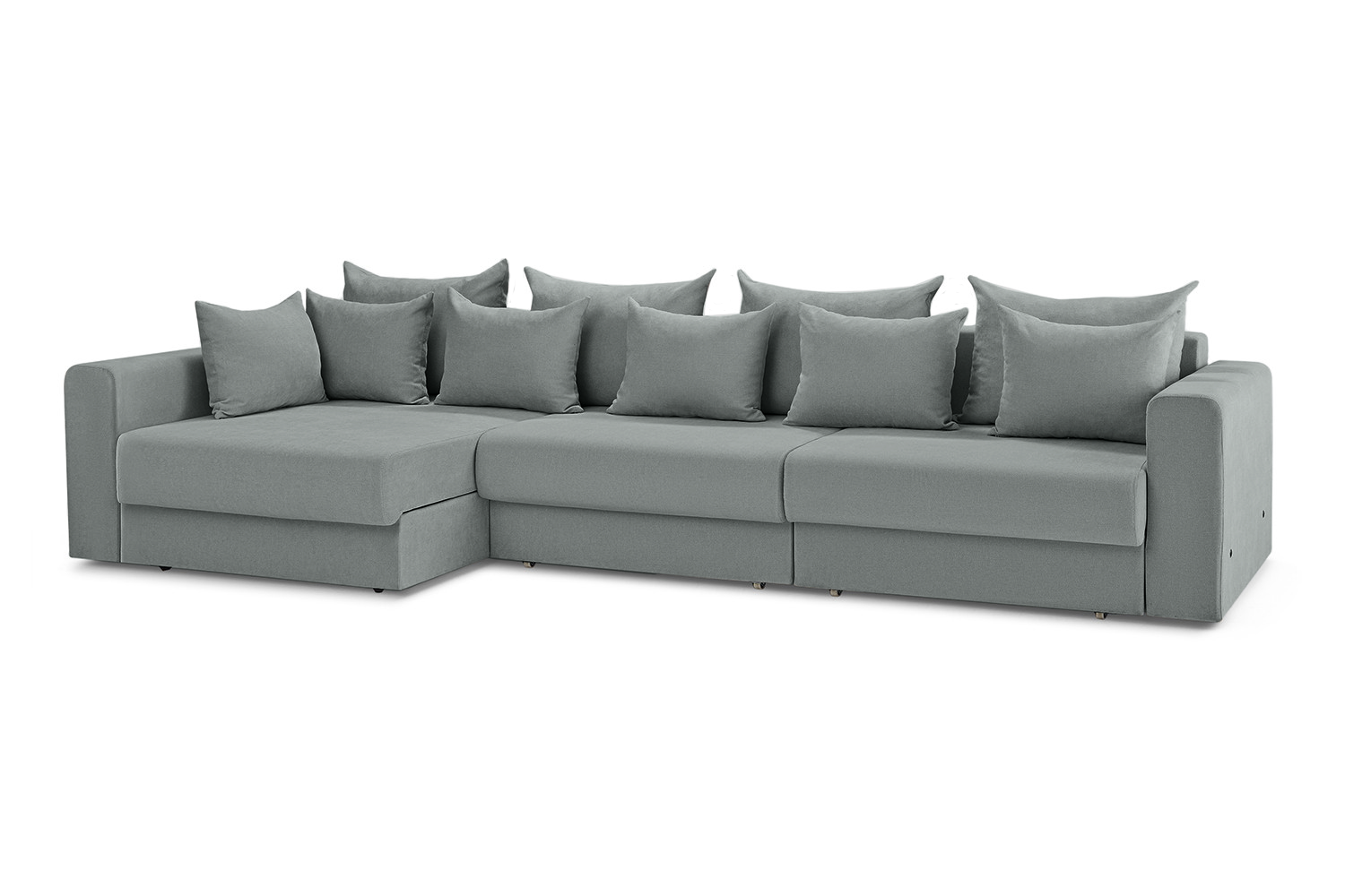 Угловой диван-кровать Модена серого цвета