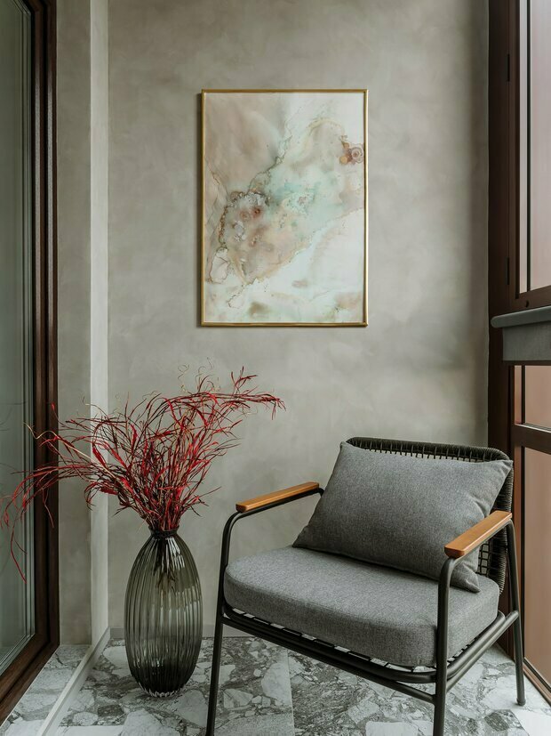 Фотография: Балкон в стиле Современный, Квартира, Проект недели, Москва, Монолитный дом, 3 комнаты, 60-90 метров, Анастасия Ковальчук, Kovalchuk Interiors – фото на INMYROOM