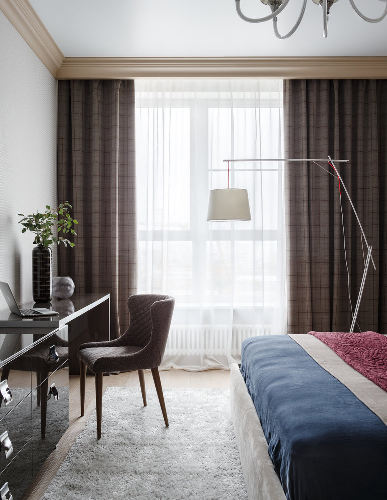 Фотография: Спальня в стиле Современный, Эклектика, Квартира, Проект недели, Москва, 3 комнаты, Более 90 метров, Наталья Наумова – фото на INMYROOM Фотография: Спальня в стиле Современный, Эклектика, Квартира, Проект недели, Москва, 3 комнаты, Более 90 метров, Наталья Наумова – фото на INMYROOM