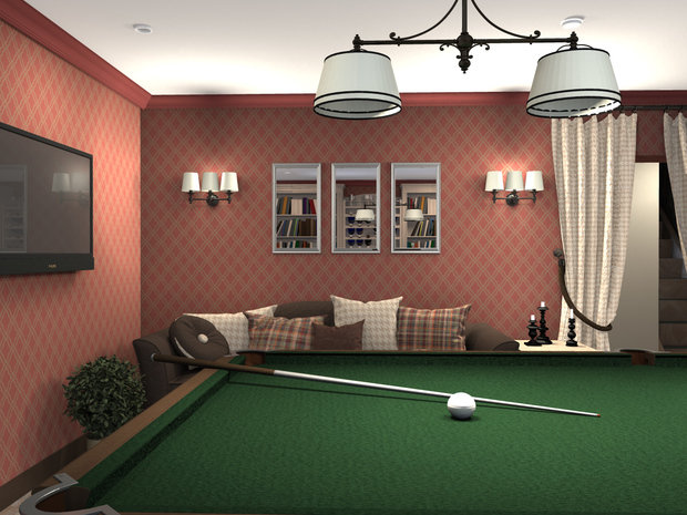 Фото из портфолио Бильярдная "Английский стиль" – фотографии дизайна интерьеров на INMYROOM