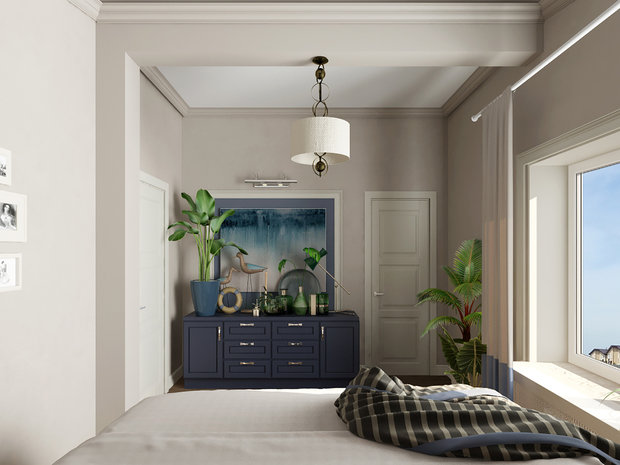 Фотография: Спальня в стиле Прованс и Кантри, Проект недели, Дом и дача, Новая Москва, Евгения Ермолаева, Таунхаус, Блочный дом, 4 и больше, Более 90 метров, EEDS DESIGN – фото на INMYROOM