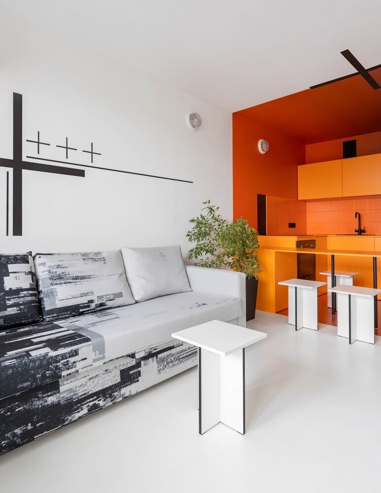 Фотография: Гостиная в стиле Современный, Квартира, Минимализм, Проект недели, Рустэм Уразметов, 2 комнаты, 40-60 метров, Уфа – фото на INMYROOM Фотография: Гостиная в стиле Современный, Квартира, Минимализм, Проект недели, Рустэм Уразметов, 2 комнаты, 40-60 метров, Уфа – фото на INMYROOM