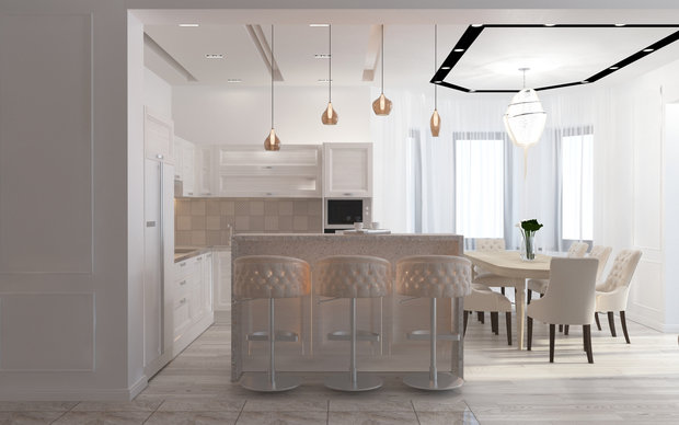 Фото из портфолио Дизайн проект коттеджа в Михайловке – фотографии дизайна интерьеров на INMYROOM