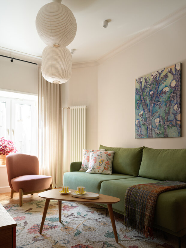 Фотография: Гостиная в стиле Скандинавский, Современный, Эклектика, Квартира, Проект дня, 3 комнаты, 60-90 метров, Анастасия Заркуа, Санкт-Петербруг, фото интерьера, дизайн интерьера фото – фото на INMYROOM