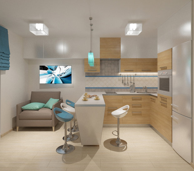 Фото из портфолио Студия 35 кв.м. в Череповце – фотографии дизайна интерьеров на INMYROOM