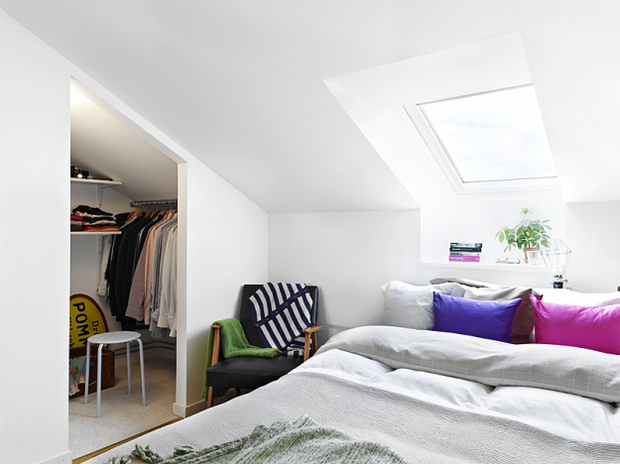 Фотография: Спальня в стиле Скандинавский, Малогабаритная квартира, Квартира, Дома и квартиры – фото на INMYROOM