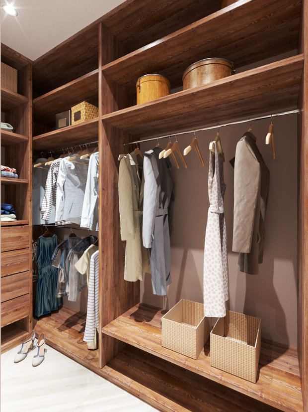 Фотография: Гардеробная в стиле Современный, Квартира, Проект дня, Санкт-Петербург, Монолитный дом, 2 комнаты, 40-60 метров, Марина Светлова, ЖК Time – фото на INMYROOM