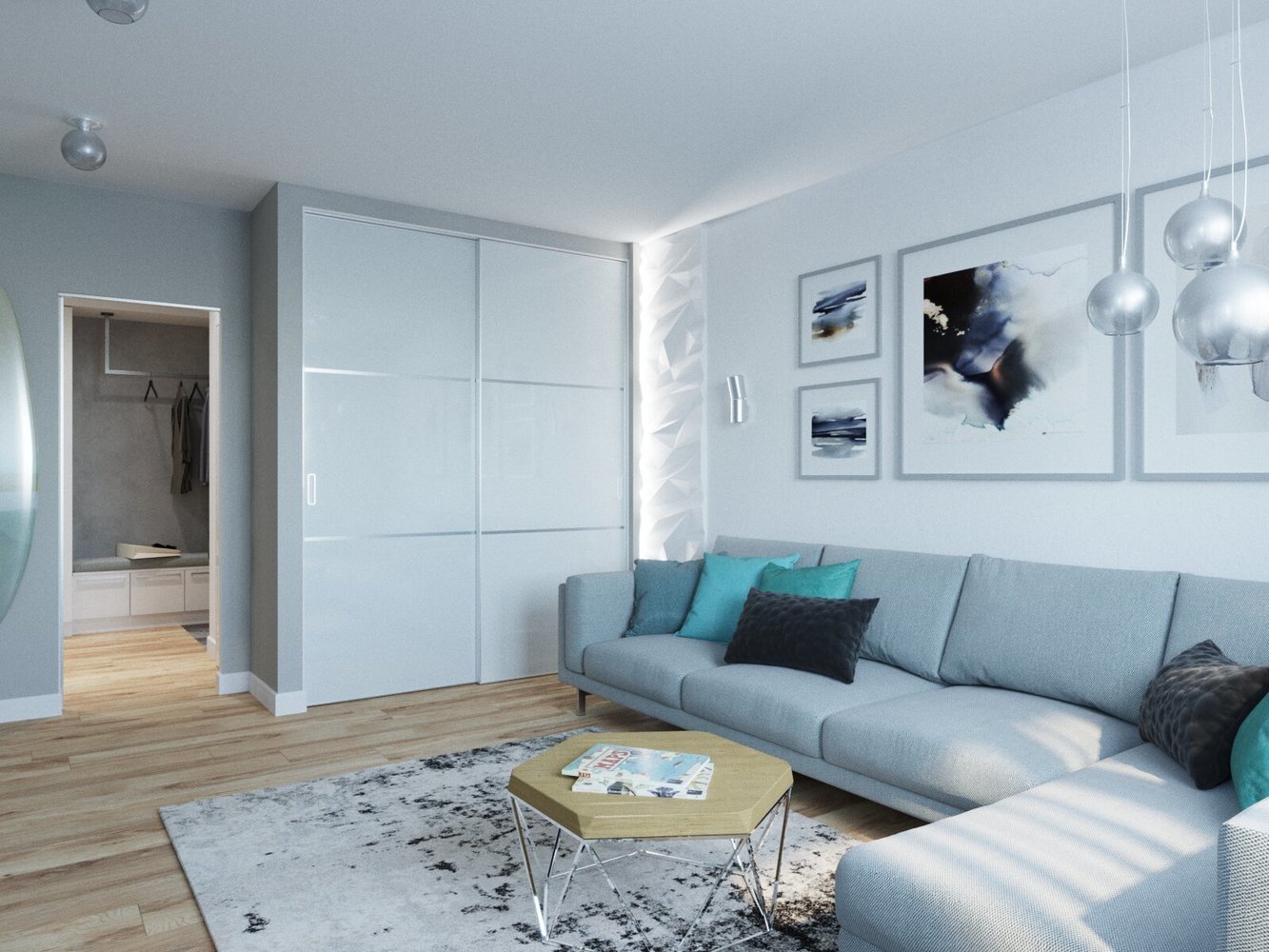 Фотография: Гостиная в стиле Современный, Квартира, Проект недели, Эко, Красногорск, Панельный дом, 2 комнаты, 60-90 метров, Татьяна Крыгина, КПД-4570 – фото на INMYROOM Фотография: Гостиная в стиле Современный, Квартира, Проект недели, Эко, Красногорск, Панельный дом, 2 комнаты, 60-90 метров, Татьяна Крыгина, КПД-4570 – фото на INMYROOM