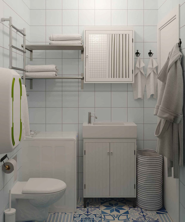 Фотография: Ванная в стиле Скандинавский, Гид, ИКЕА, П-44 – фото на INMYROOM