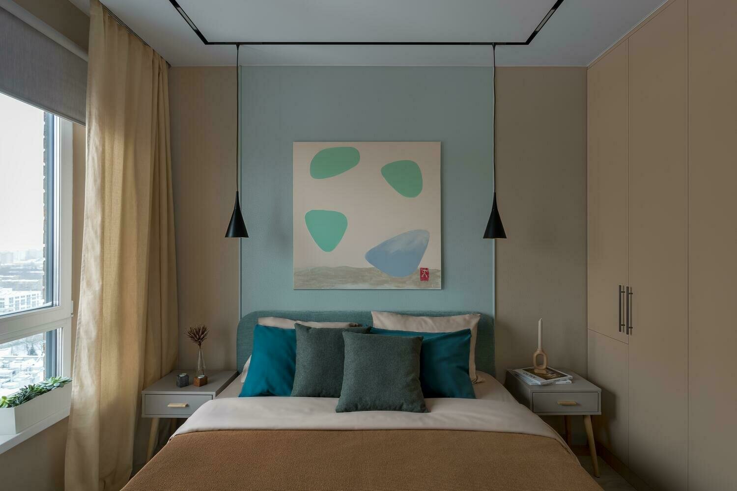 Фотография: Спальня в стиле Современный, Квартира, Проект недели, Москва, Монолитный дом, 2 комнаты, до 40 метров, CHE.Homedesign, Дарья Дубинкина – фото на INMYROOM