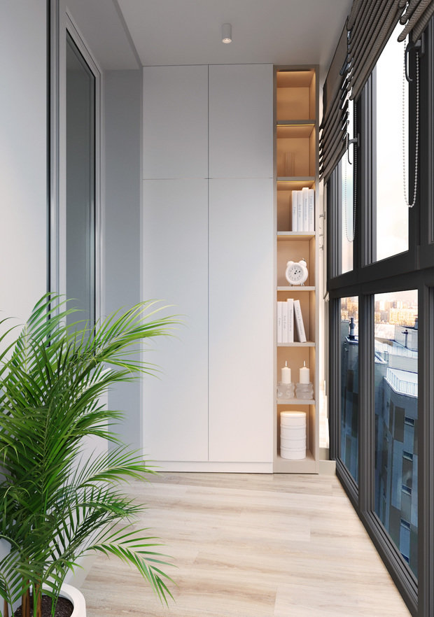 Фотография: Балкон в стиле Современный, Скандинавский, Квартира, Проект недели, Санкт-Петербург, 3 комнаты, Более 90 метров, Start Design – фото на INMYROOM