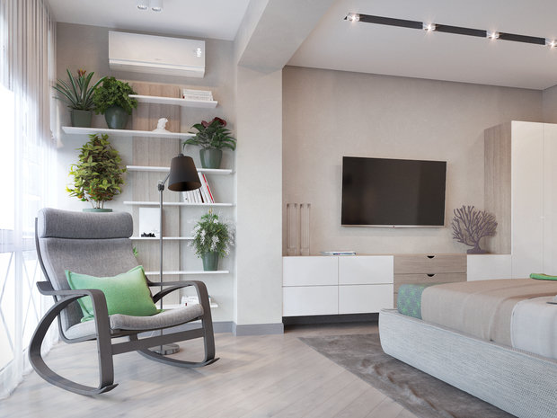 Фото из портфолио Мягкий лофт на двух уровнях  – фотографии дизайна интерьеров на INMYROOM